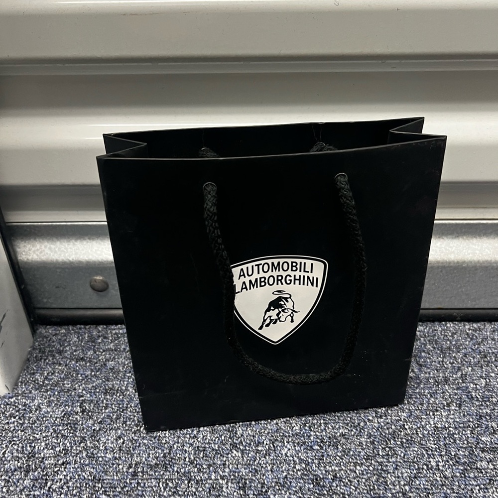 Automobili Lamborghini Luxury Gift Bag – Black Shopping Bag